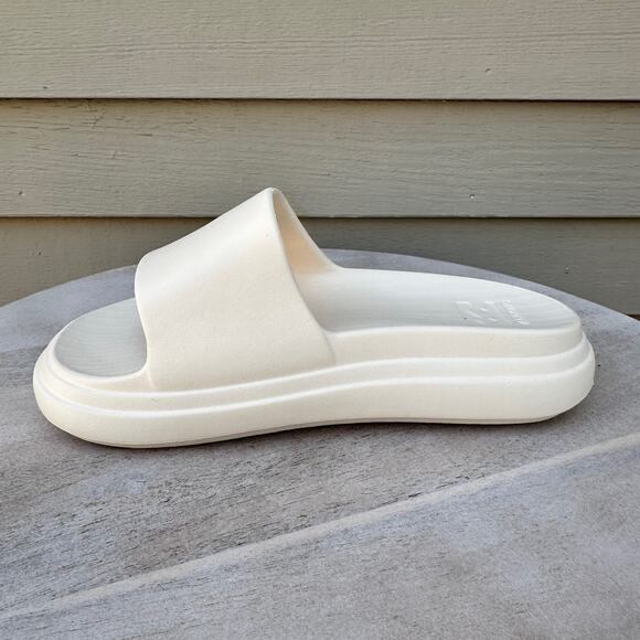 Billabong Cloud Mens Recovery Slides Size 6 Cream Cushioned Sandals New - Picture 4 of 12